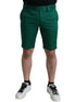 Dolce & Gabbana Deep Green Cotton Stretch Men Bermuda Shorts Dolce & Gabbana
