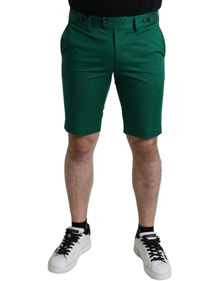 Dolce & Gabbana Deep Green Cotton Stretch Men Bermuda Shorts Dolce & Gabbana