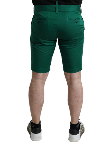 Dolce & Gabbana Deep Green Cotton Stretch Men Bermuda Shorts Dolce & Gabbana