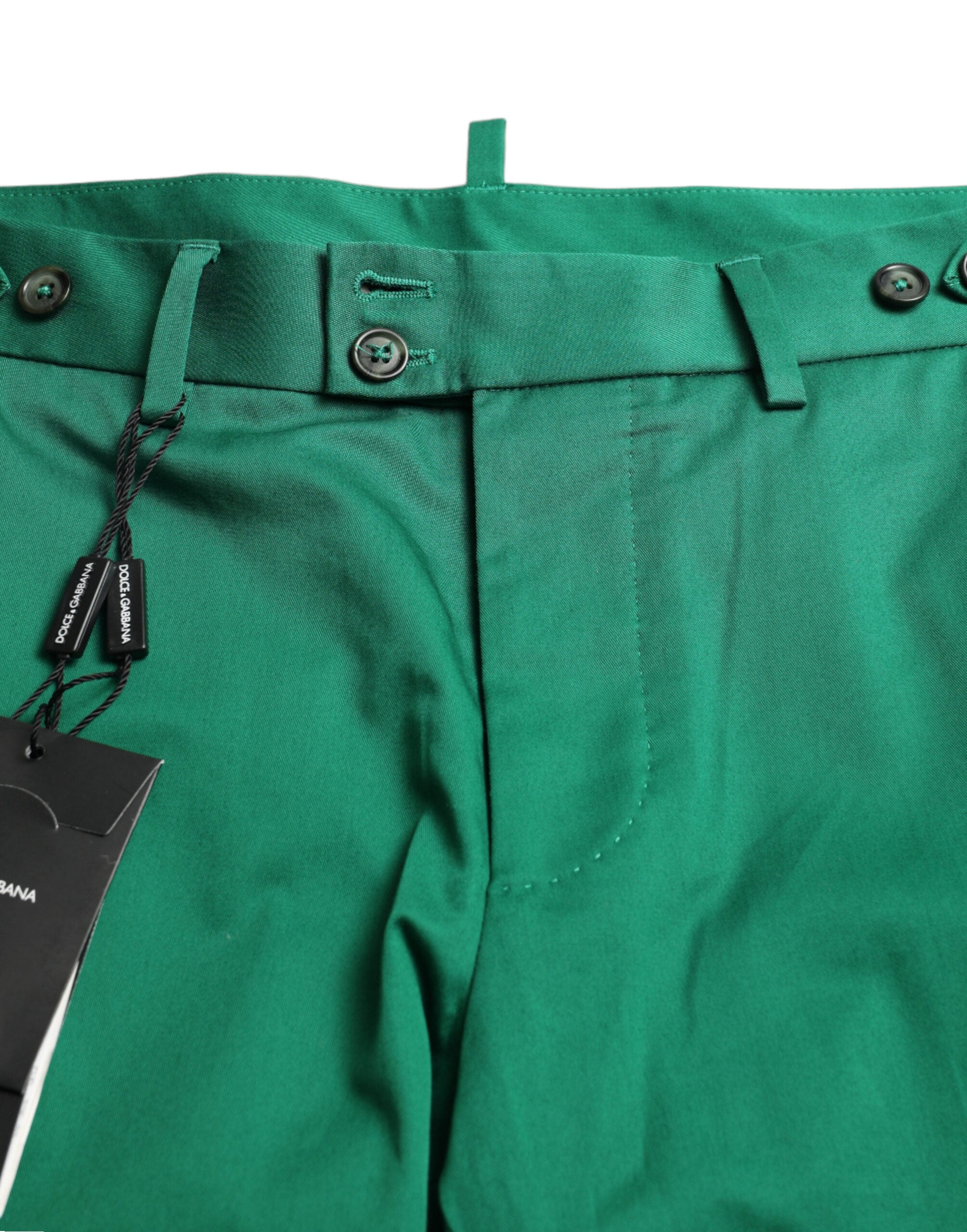 Dolce & Gabbana Deep Green Cotton Stretch Men Bermuda Shorts Dolce & Gabbana