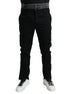 Dolce & Gabbana Black Gray Slim Cotton Denim Jeans Pants Dolce & Gabbana