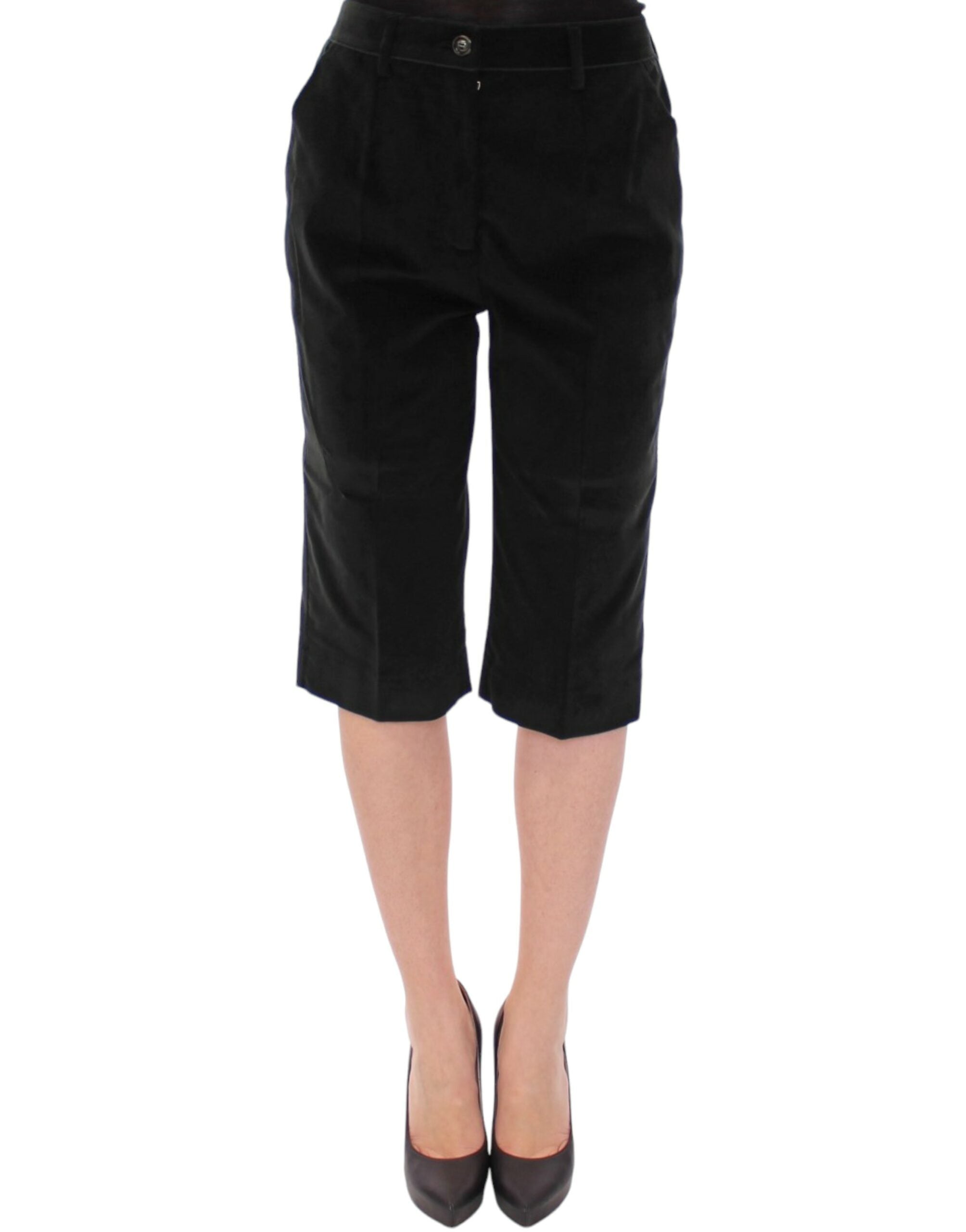 Dolce & Gabbana Black cotton shorts pants Dolce & Gabbana