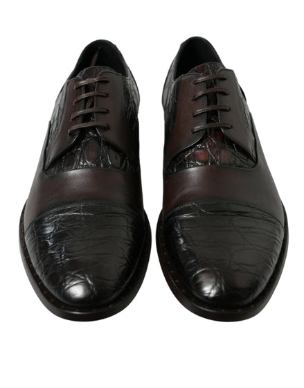 Dolce & Gabbana Brown Exotic Leather Formal Men Dress Shoes Dolce & Gabbana