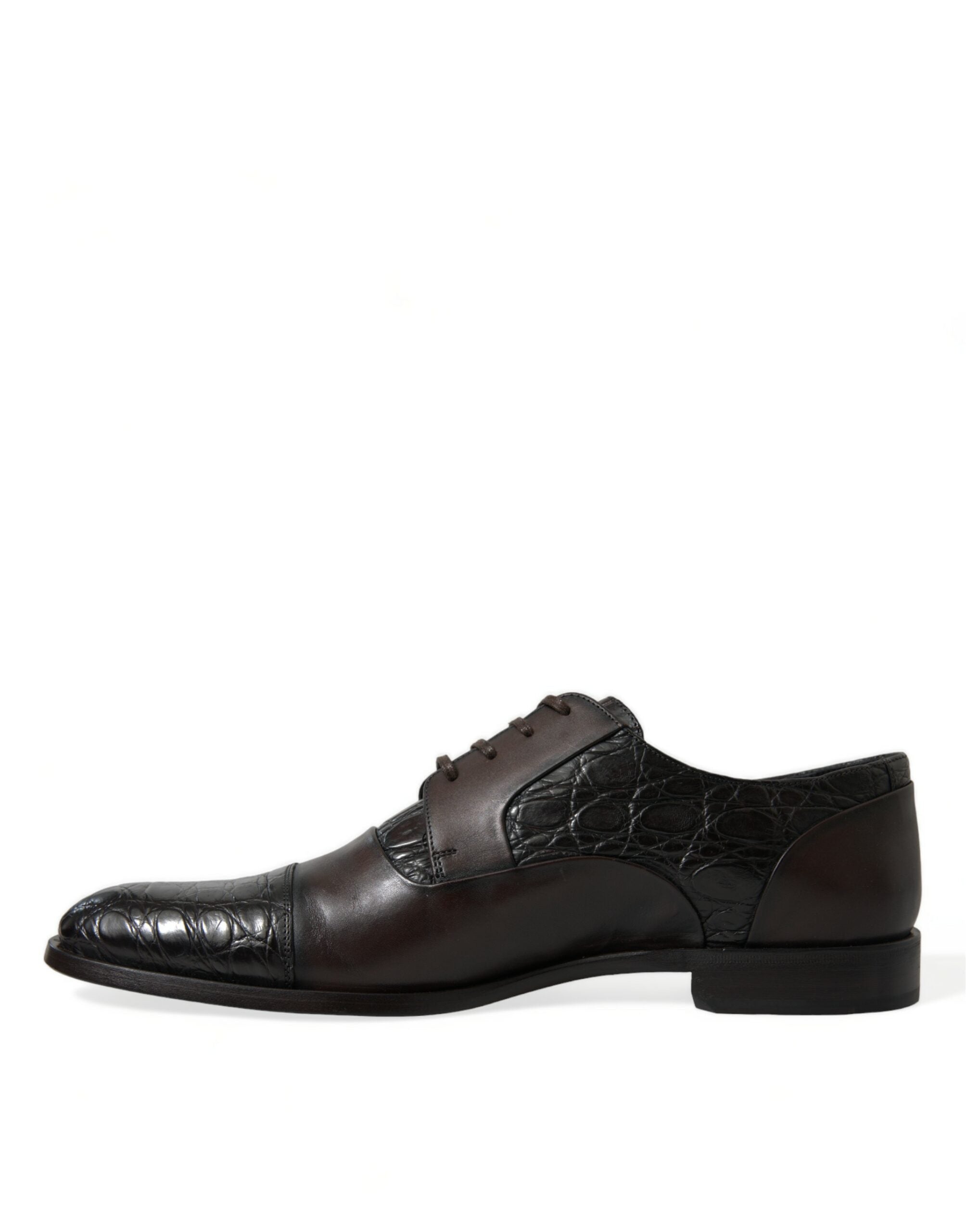 Dolce & Gabbana Brown Exotic Leather Formal Men Dress Shoes Dolce & Gabbana