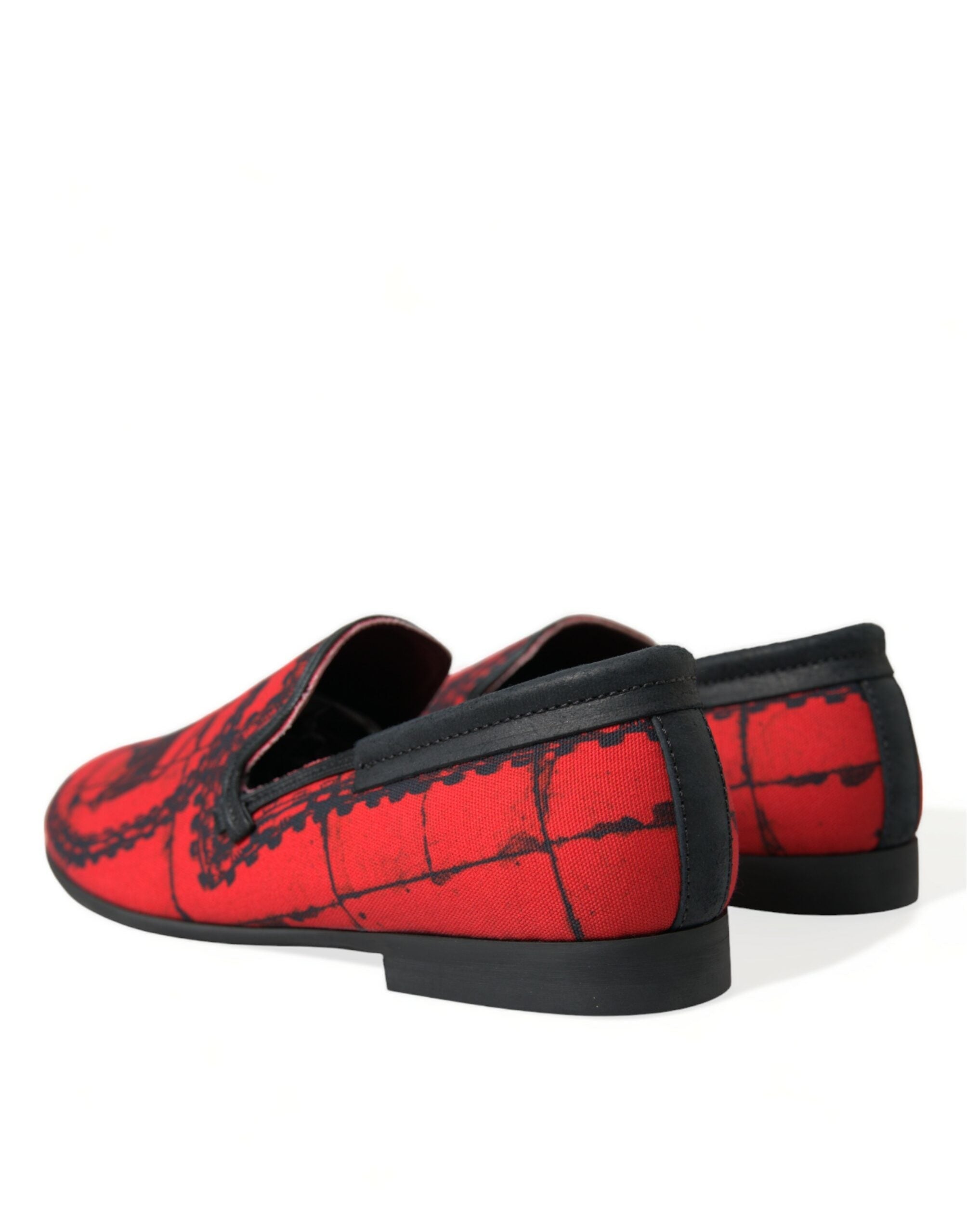 Dolce & Gabbana Red Black Torero Loafers Slippers Men Shoes Dolce & Gabbana