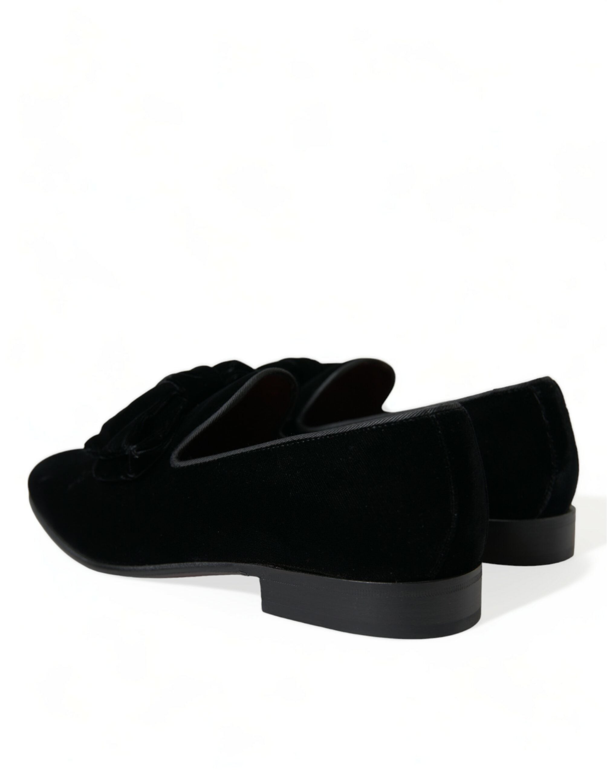 Dolce & Gabbana Black Velvet Loafers Formal Dress Shoes Dolce & Gabbana