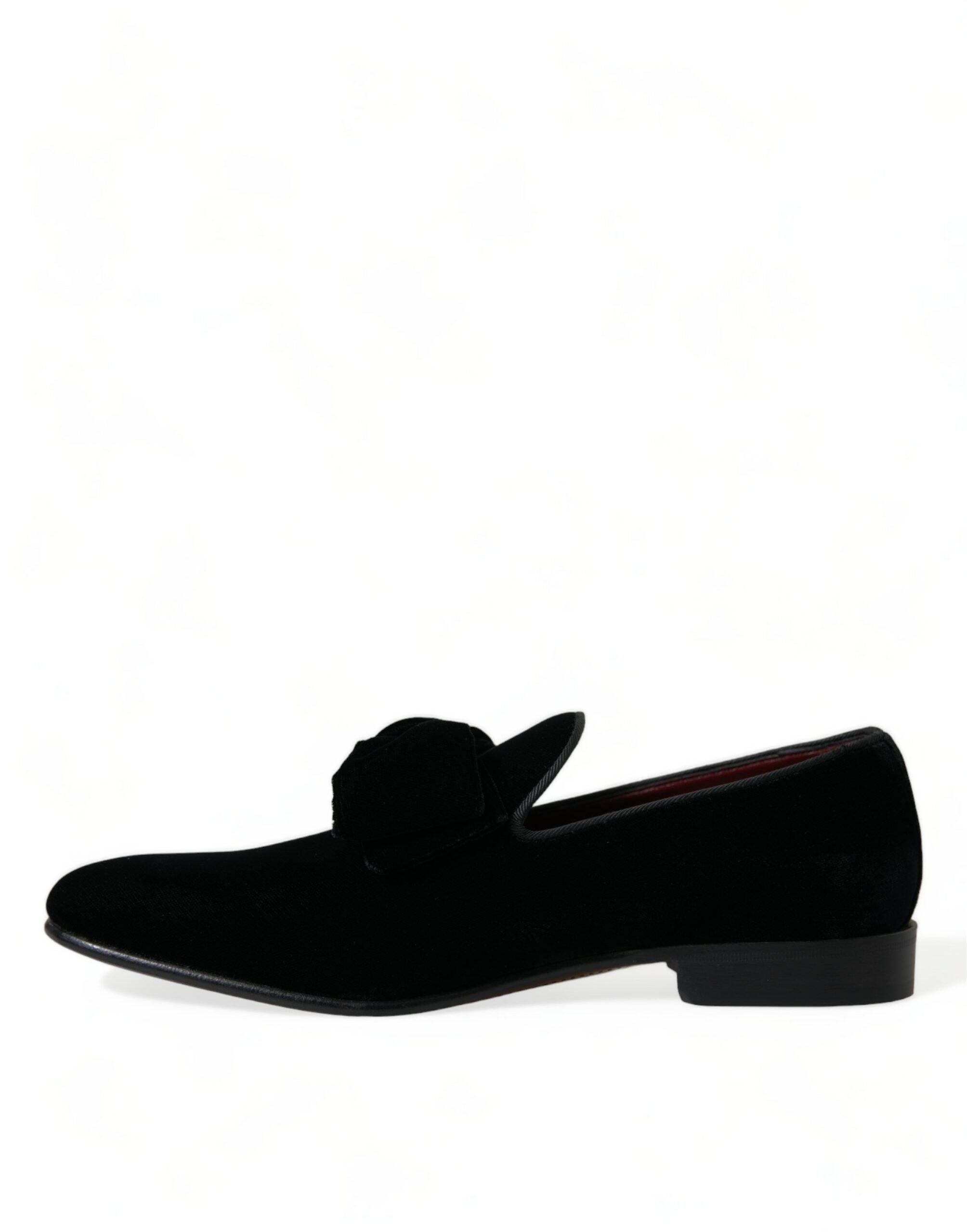 Dolce & Gabbana Black Velvet Loafers Formal Dress Shoes Dolce & Gabbana
