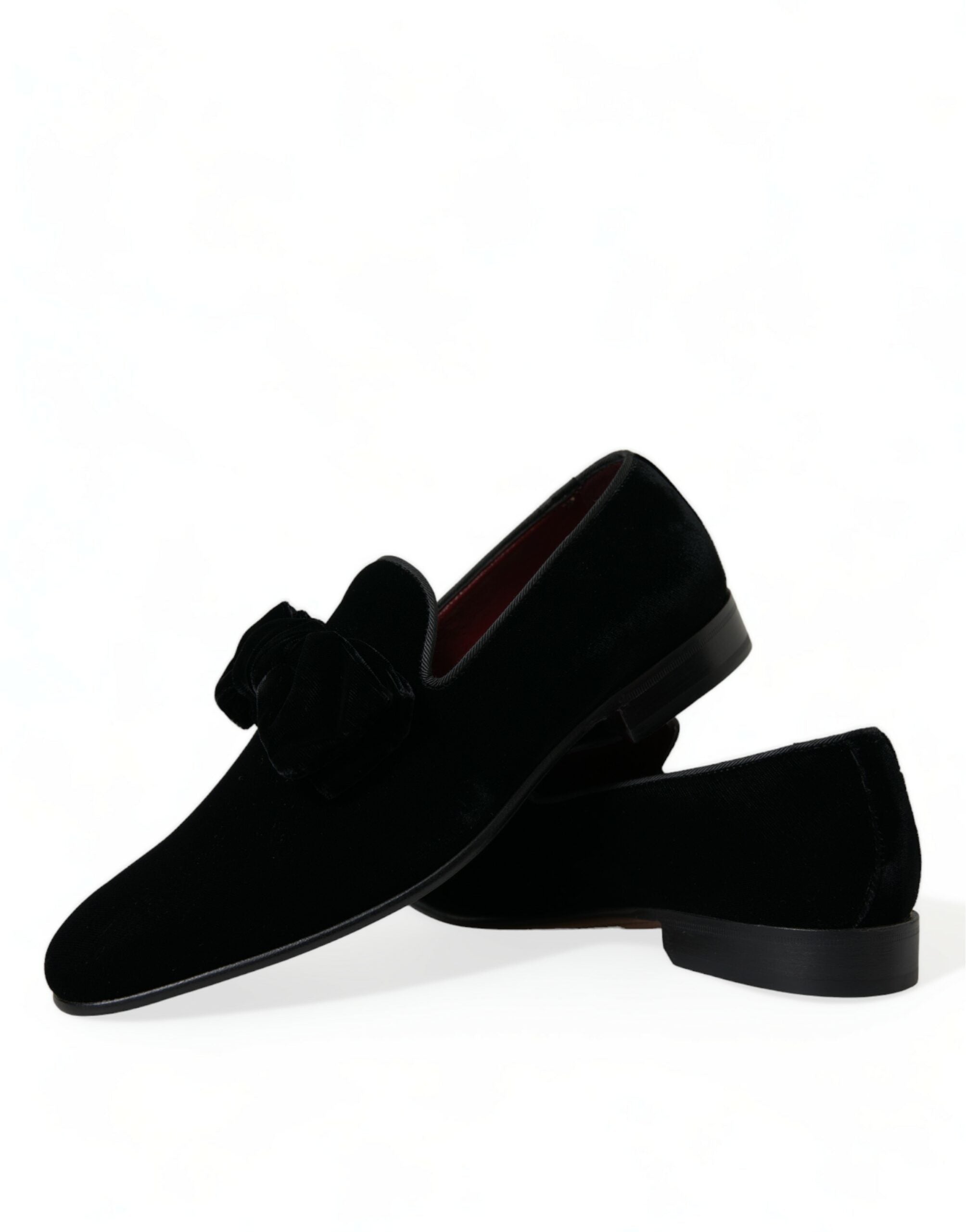 Dolce & Gabbana Black Velvet Loafers Formal Dress Shoes Dolce & Gabbana