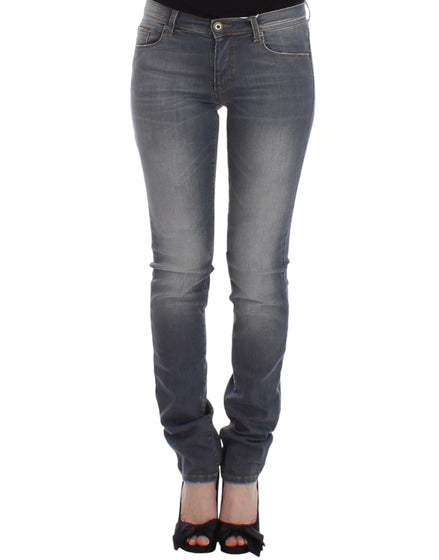 Ermanno Scervino Gray Slim Jeans Denim Pants Skinny Leg Stretch Ermanno Scervino