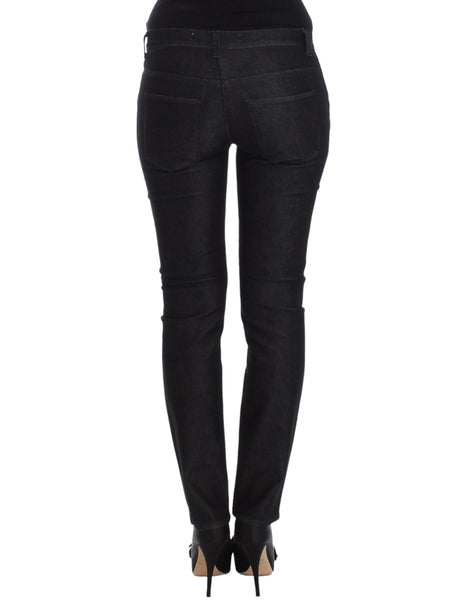 Ermanno Scervino Black Slim Jeans Denim Pants Skinny Leg Stretch Ermanno Scervino