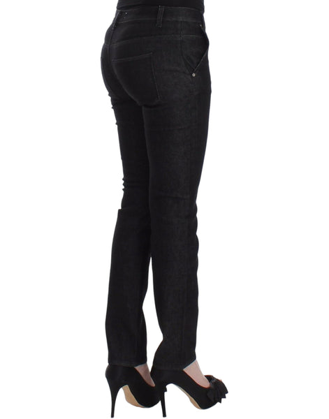 Ermanno Scervino Black Slim Jeans Denim Pants Skinny Leg Stretch Ermanno Scervino
