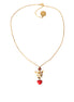 Dolce & Gabbana Gold Brass Chain Dog Heart Pendant Charm Necklace Dolce & Gabbana