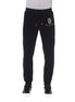 Trussardi Black Cotton Men Sports Pant Trussardi
