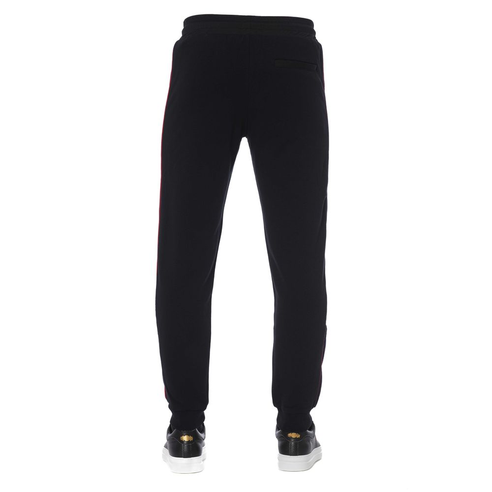Trussardi Black Cotton Men Sports Pant Trussardi