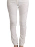 Ermanno Scervino White Cotton Slim Fit Casual Pants Ermanno Scervino