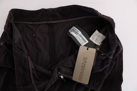 Ermanno Scervino Brown Cotton Cropped Casual Pants Ermanno Scervino