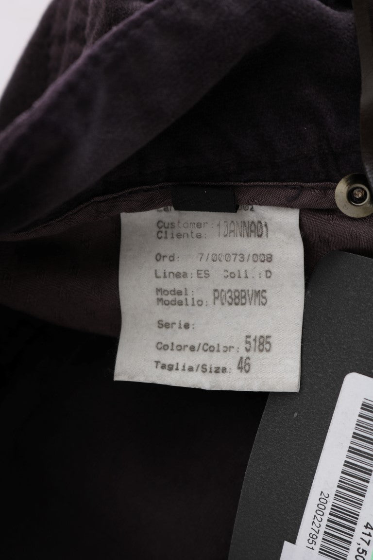 Ermanno Scervino Brown Cotton Cropped Casual Pants Ermanno Scervino