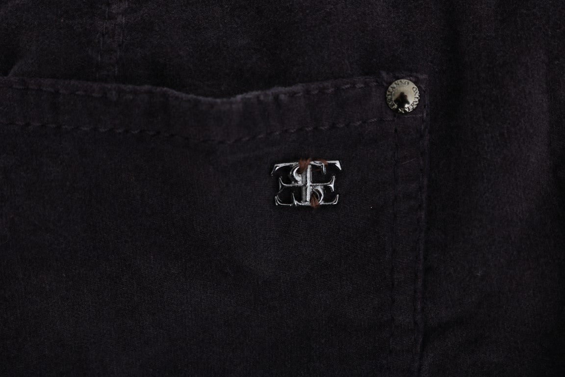 Ermanno Scervino Brown Cotton Cropped Casual Pants Ermanno Scervino