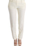 Ermanno Scervino White Cotton Regular Fit Casual Pants Ermanno Scervino