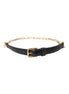 Dolce & Gabbana Black Leather Gold Chain Crystal Waist Women Belt Dolce & Gabbana