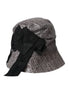Dolce & Gabbana Black Gray Patterned Leather Bucket Hat Dolce & Gabbana