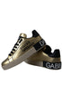 Dolce & Gabbana Gold Portofino Calf Leather Sneakers Women Shoes Dolce & Gabbana