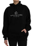 Balenciaga Black Cotton Logo Hooded Pullover Sweatshirt Sweater Balenciaga