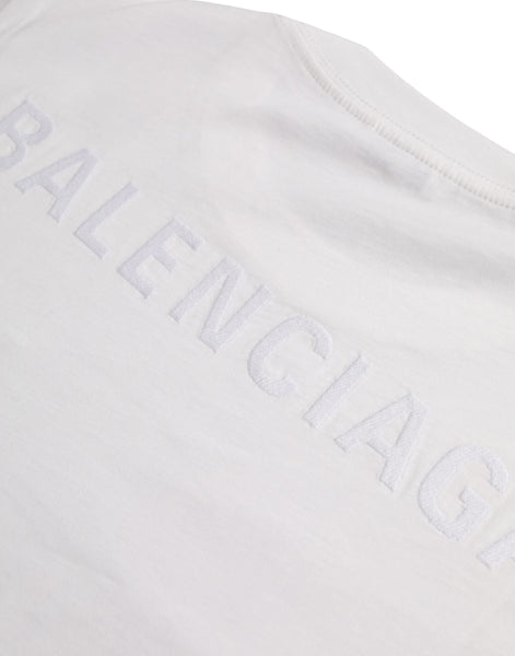 Balenciaga White Cotton Crew Neck Short Sleeves T-shirt Balenciaga