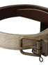 Dolce & Gabbana Cream Beige Gold Buckle Waist Leather Belt Dolce & Gabbana