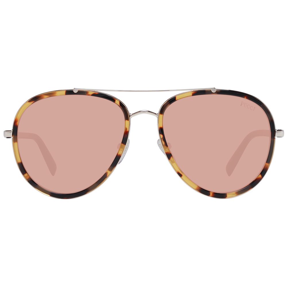 Emilio Pucci Brown Metal Sunglasses Emilio Pucci