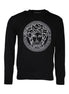 Versace Black Medusa Embroidery Crew Neck Pullover Sweater Versace