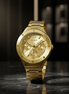 Guess Gold Stainless Steel Dress Watch Guess