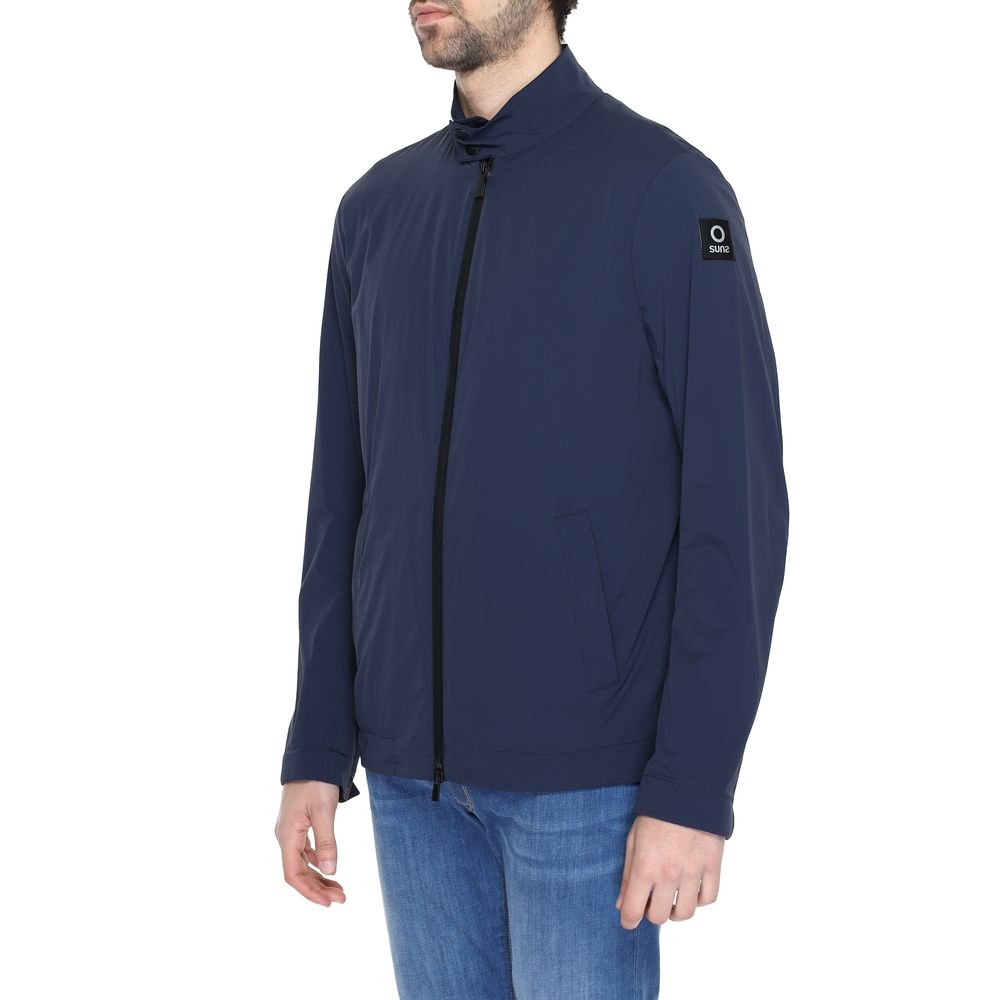 Suns Blue Nylon Full-Length Jacket Suns