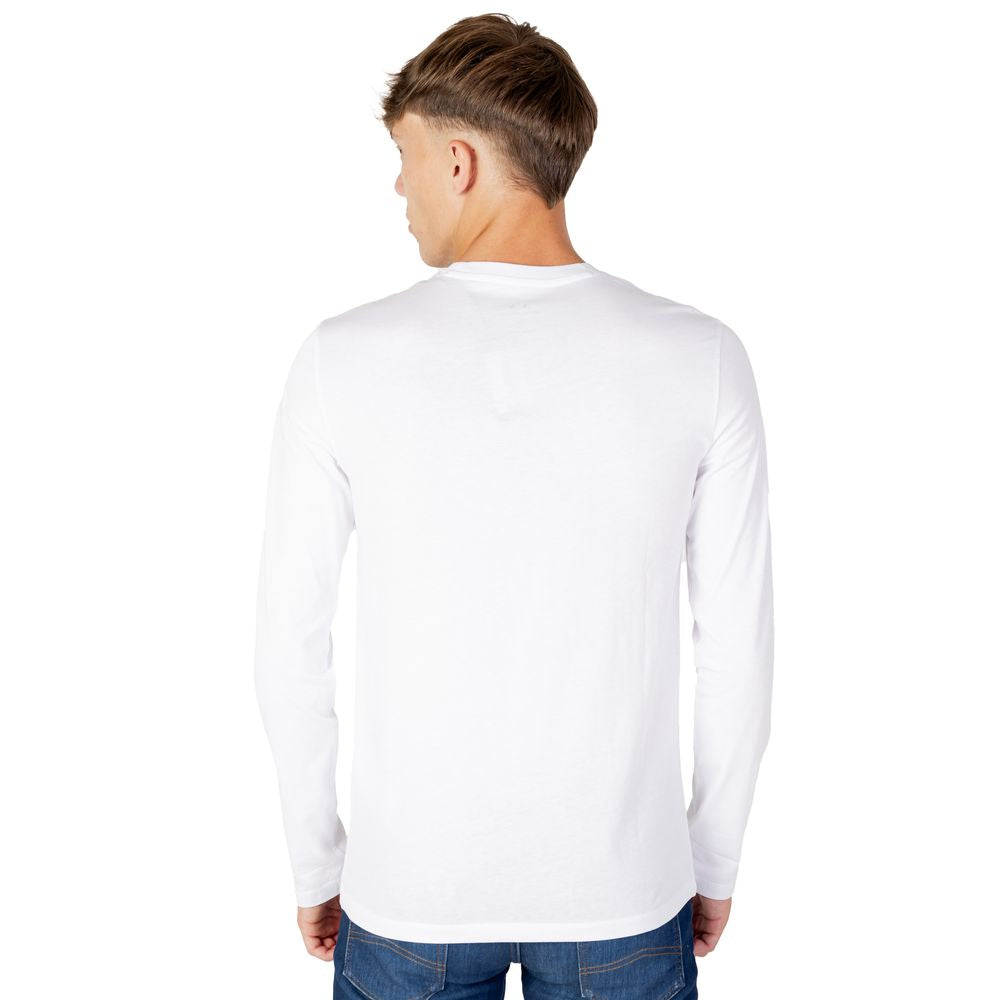 Armani Exchange White Cotton Long Sleeve T-Shirt Armani Exchange