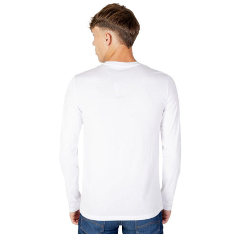 Armani Exchange White Cotton Long Sleeve T-Shirt Armani Exchange