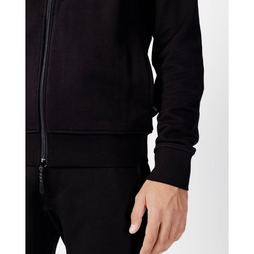 Armani Exchange Black Cotton Hoodie Armani Exchange