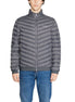 Armani Exchange Gray Polyester Coat Armani Exchange