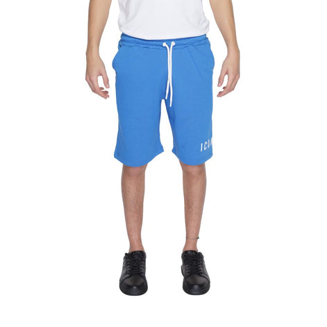 Icon Blue Cotton Bermuda Shorts Icon