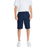 Armani Exchange Blue Cotton Bermuda Shorts Armani Exchange