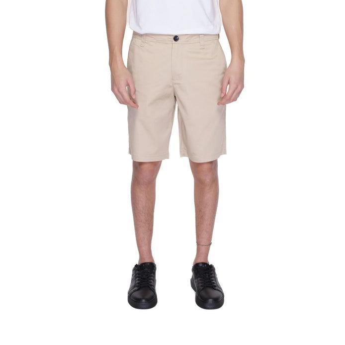 Armani Exchange Beige Cotton Bermuda Shorts Armani Exchange