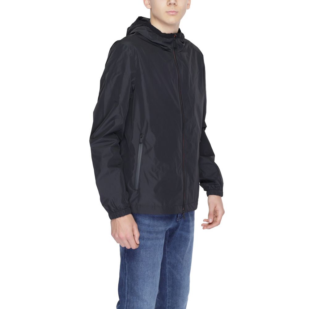 Suns Black Polyester Shell Jacket Suns