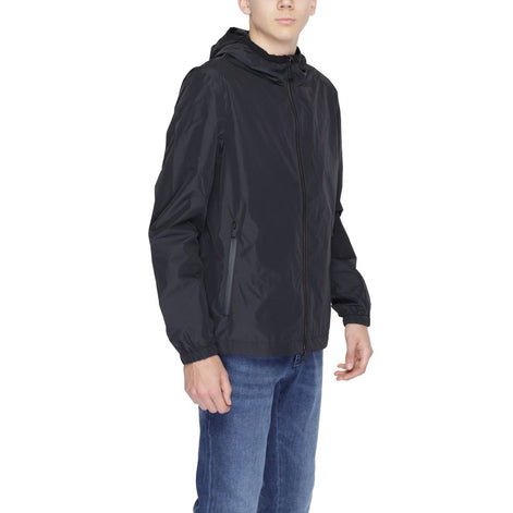Suns Black Polyester Shell Jacket Suns
