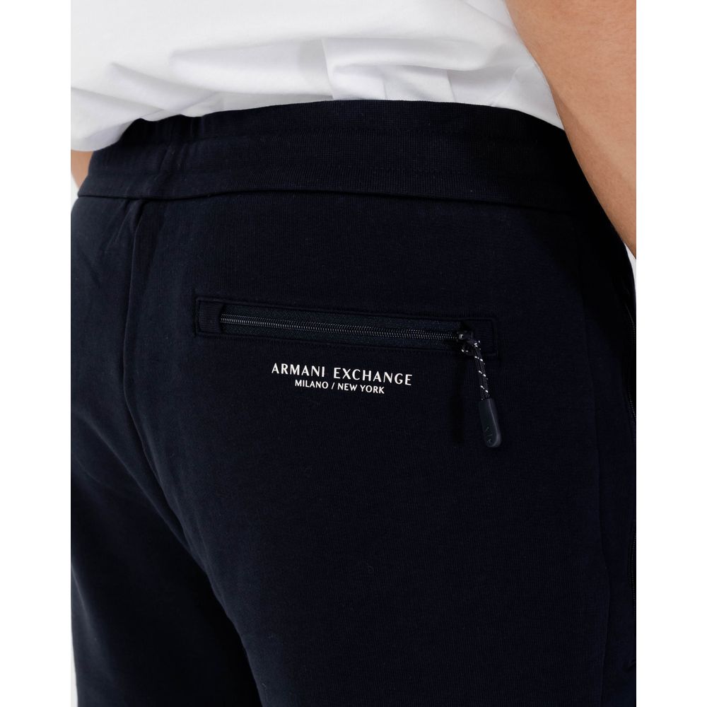 Armani Exchange Blue Cotton Joggers (Workout Pants) Armani Exchange