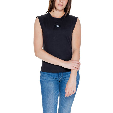 Calvin Klein Jeans Black Cotton T-Shirt Calvin Klein Jeans