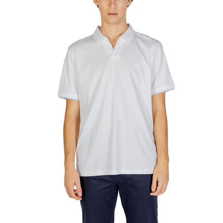 Calvin Klein Jeans White Cotton Polo Shirt Calvin Klein Jeans