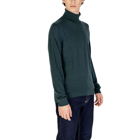 Calvin Klein Green Wool Turtleneck Calvin Klein