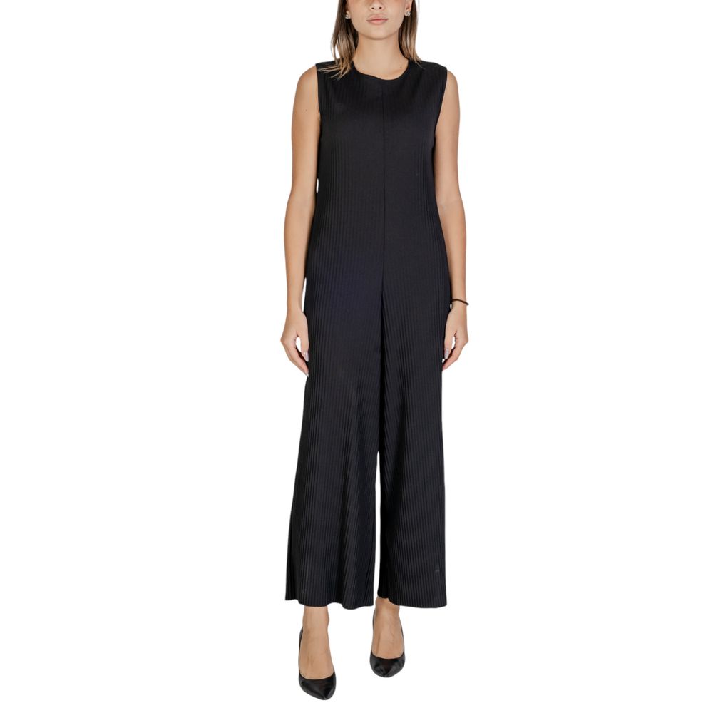 Sandro Ferrone Black Polyester Rompers Sandro Ferrone