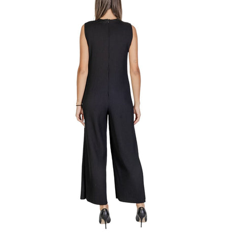 Sandro Ferrone Black Polyester Rompers Sandro Ferrone