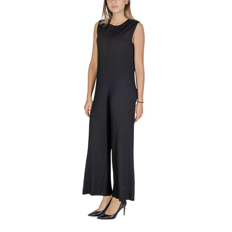 Sandro Ferrone Black Polyester Rompers Sandro Ferrone