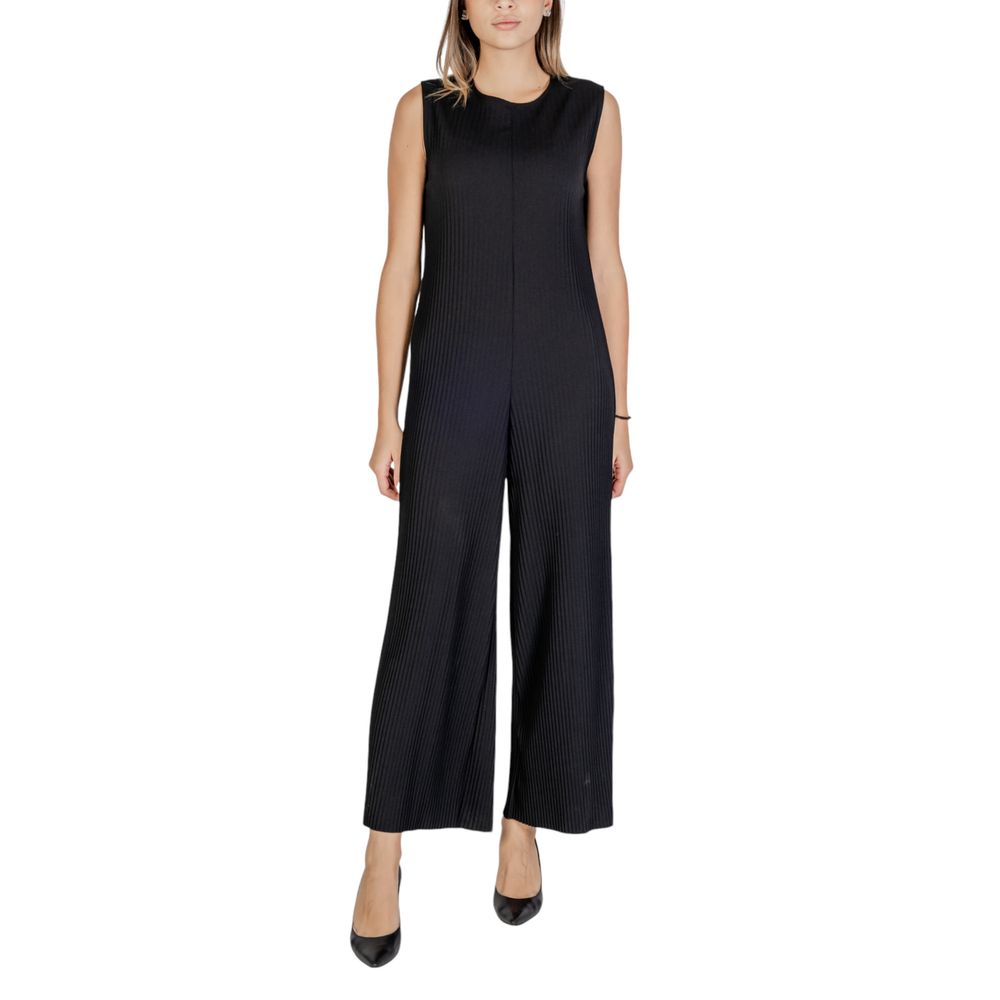 Sandro Ferrone Black Polyester Rompers Sandro Ferrone